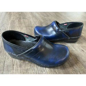 Sanita Danish Clogs Blue Black Marble US 9.5 EUR 40